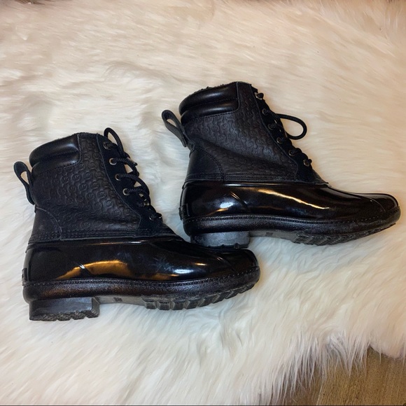 Michael Kors Shoes - Michael Kors Black Lace Up Ankle Booties Size 6